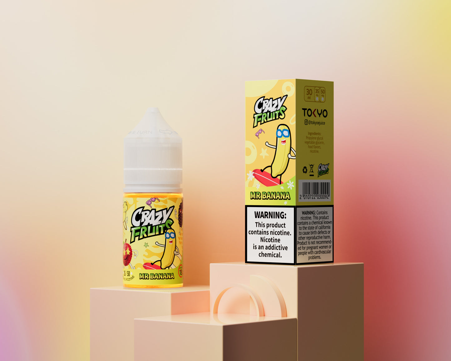 TOKYO CRAZY FRUITS SERIES Mr Banana Nic Salts 30ml ( 35, 50mg )