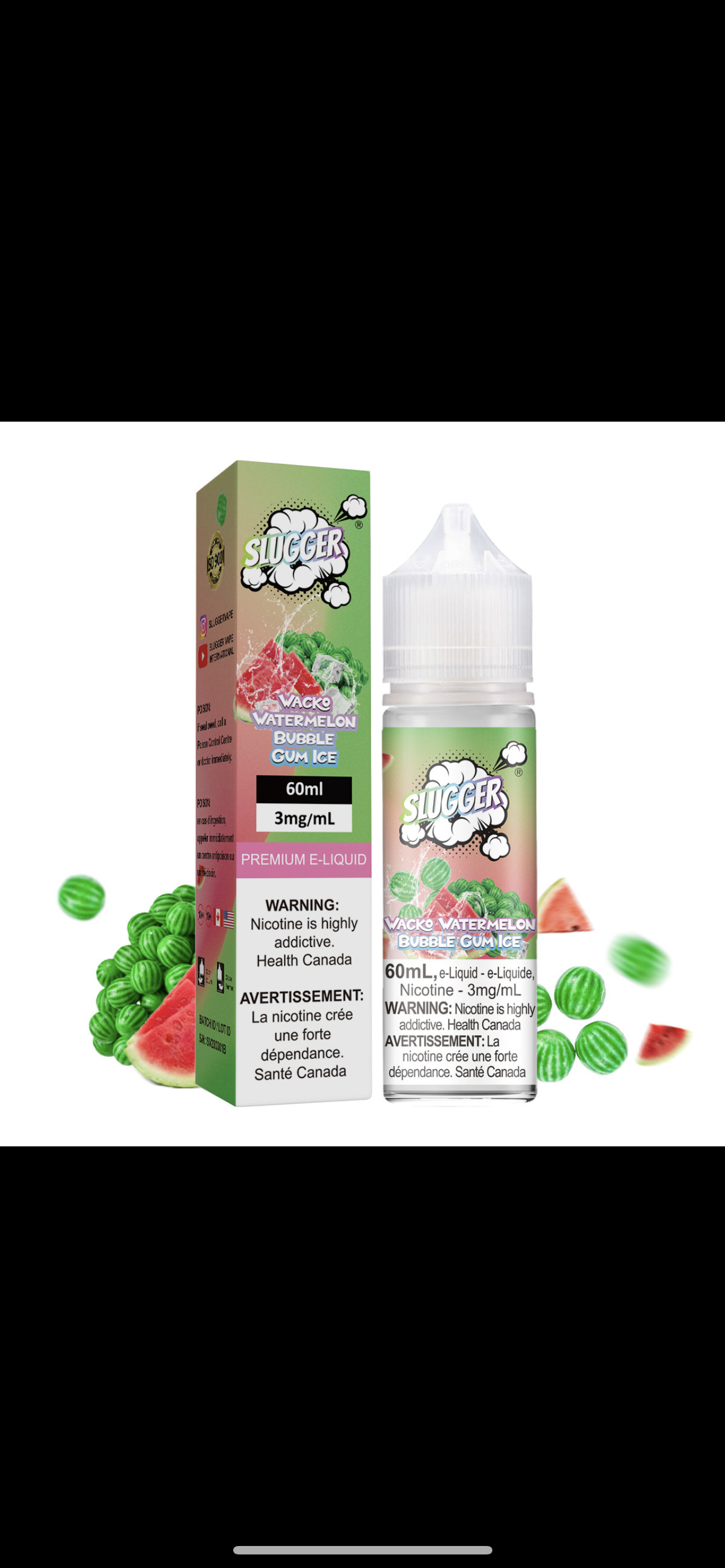 SLUGGER Wacko Watermelon Bubblegum Ice 60ml ( 3mg )