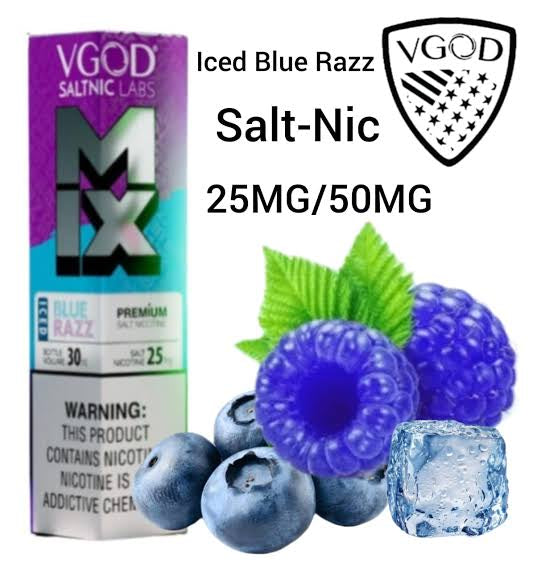 VGOD MIX Series Iced Blue Razz Nic Salts 30ml ( 25mg & 50mg)