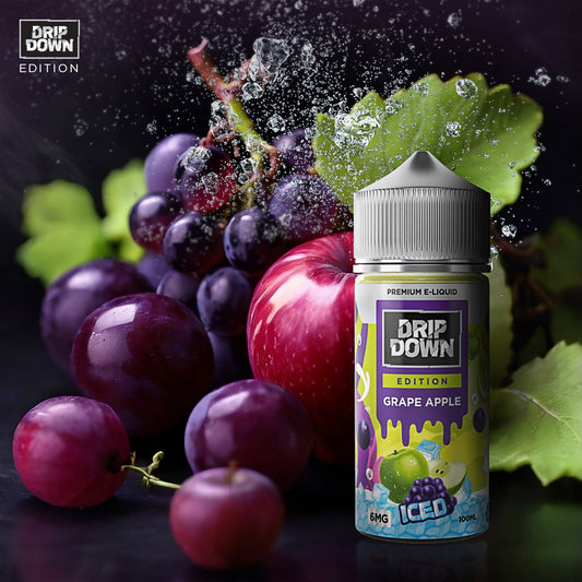 DRIP DOWN EDITION SERIES Grape Apple 100ML ( 0, 3 & 6mg)