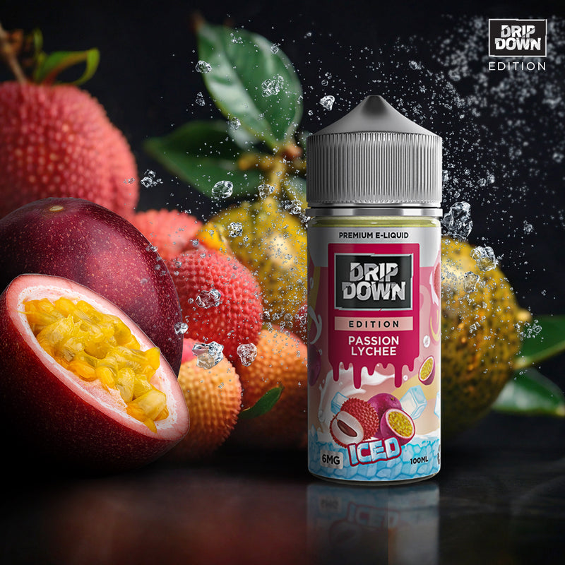 DRIP DOWN EDITION SERIES Passion Lychee 100ML ( 0, 3 & 6mg)