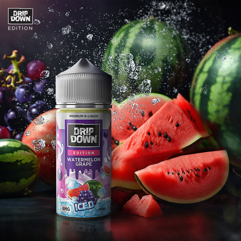 DRIP DOWN EDITION SERIES Watermelon Grape 100ML ( 0, 3 & 6mg)