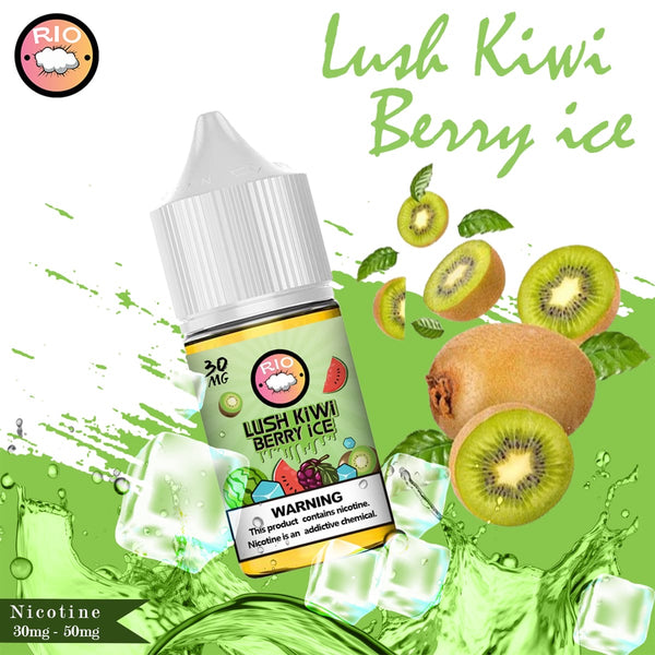 RIO Lush Kiwi Berry Ice Nic Salts 30ML ( 30mg & 50mg)