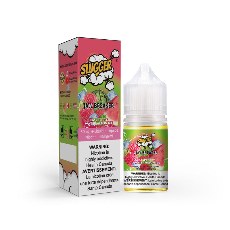 SLUGGER JAW BREAKER Raspberry Watermelon Ice Nic Salts 30ml (20, 35 & 50mg)