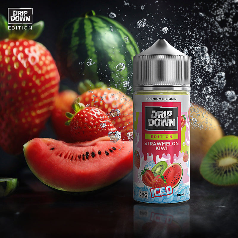 DRIP DOWN EDITION SERIES Strawmelon Kiwi 100ML ( 0, 3 & 6mg)