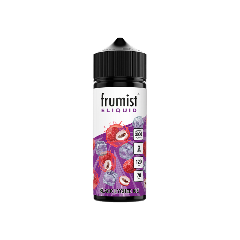 FRUMIST Black Lychee Ice 120ml available at Vape Hub Pakistan.