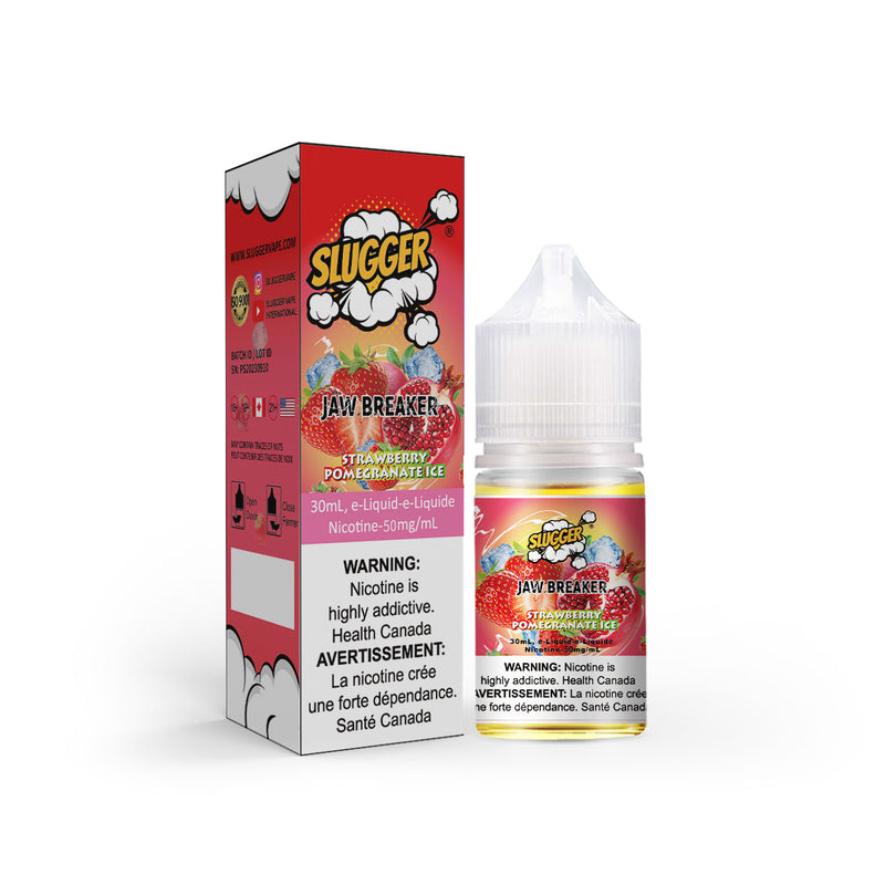 SLUGGER JAW BREAKER Strawberry Pomegranate Ice Nic Salts 30ml (20, 35 & 50mg)