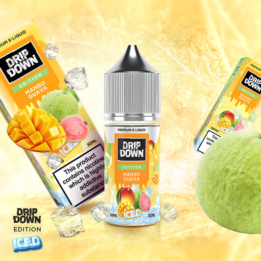 DRIP DOWN EDITION SERIES Mango Guava Ice Nic Salts 30ML ( 25 & 50mg)