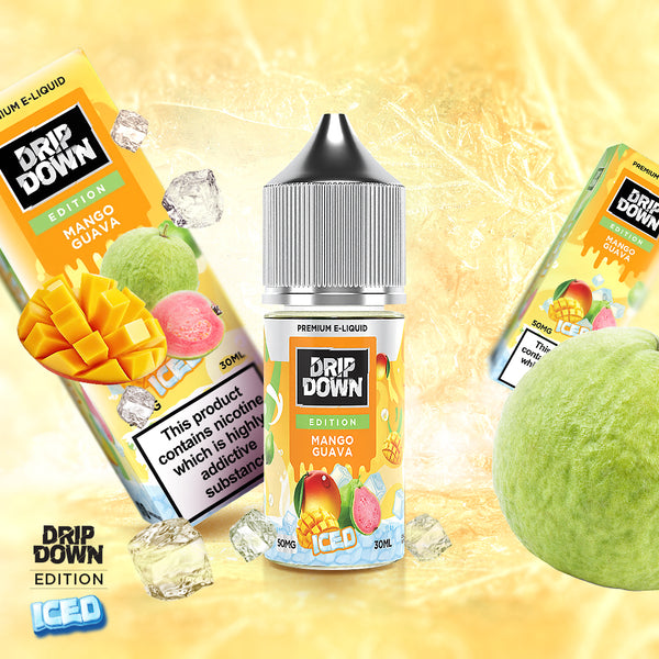 DRIP DOWN EDITION SERIES Mango Guava Ice Nic Salts 30ML ( 25 & 50mg)