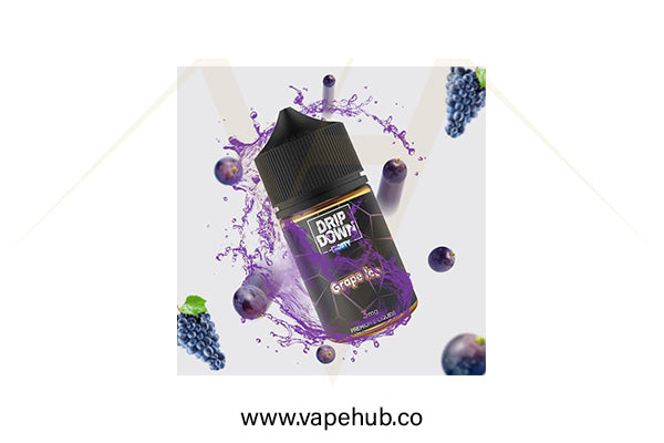 DRIP DOWN Grape Ice 100ml available at Vape Hub Pakistan.