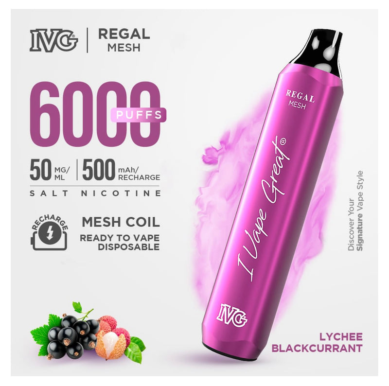 IVG REGAL Mesh Bar 6000 Puffs Rechargeable 5%