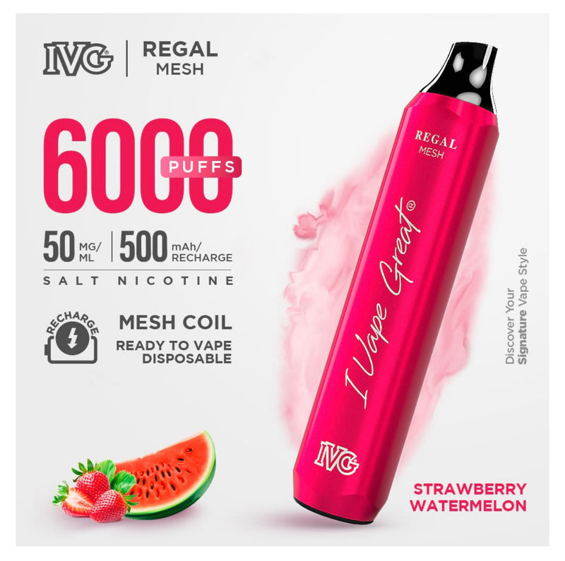 IVG REGAL Mesh Bar 6000 Puffs Rechargeable 5%