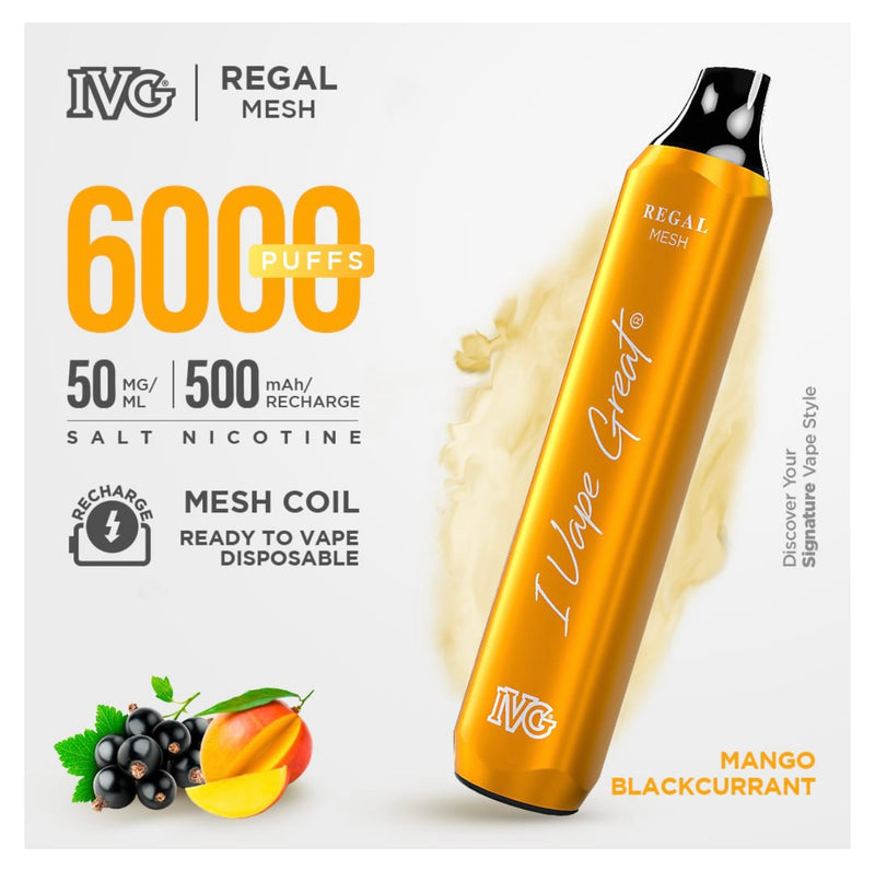 IVG REGAL Mesh Bar 6000 Puffs Rechargeable 5%