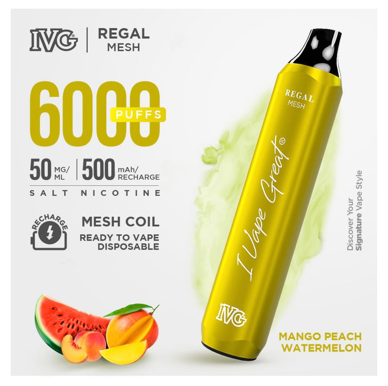 IVG REGAL Mesh Bar 6000 Puffs Rechargeable 5%