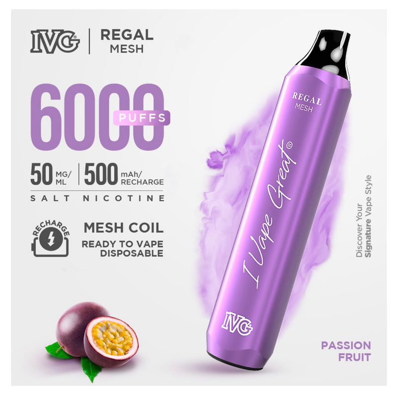 IVG REGAL Mesh Bar 6000 Puffs Rechargeable 5%