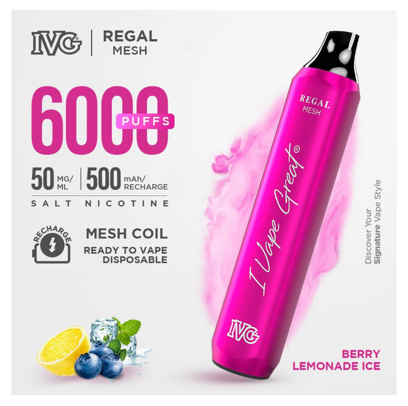 IVG REGAL Mesh Bar 6000 Puffs Rechargeable 5%