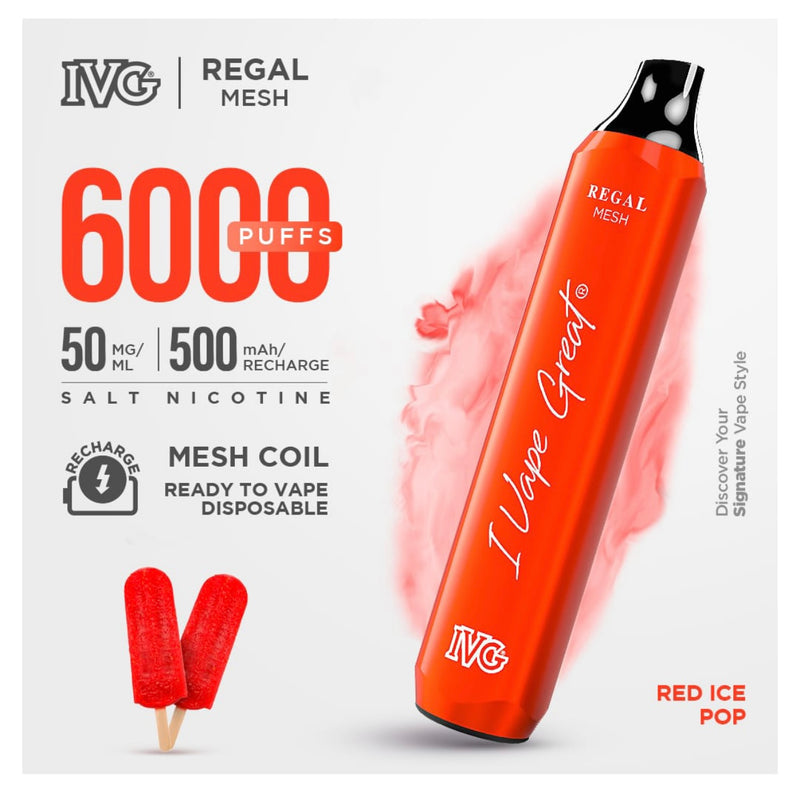 IVG REGAL Mesh Bar 6000 Puffs Rechargeable 5%