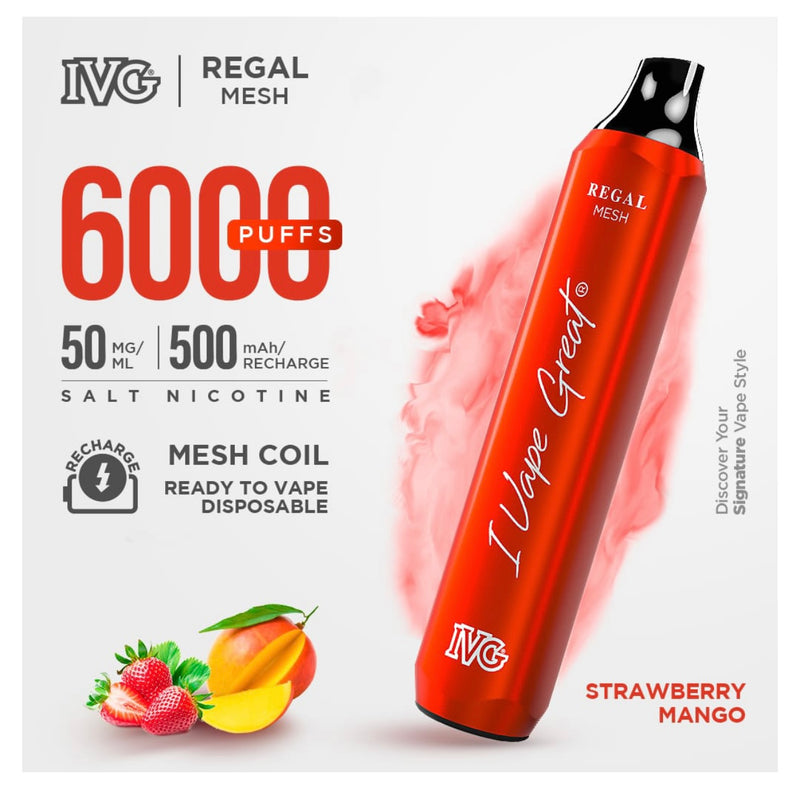 IVG REGAL Mesh Bar 6000 Puffs Rechargeable 5%