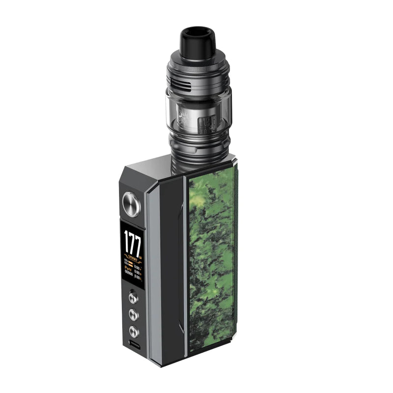 VOOPOO Drag 4 177W Starter Kit Gun Metal + Forest Green available at Vape Hub Pakistan.