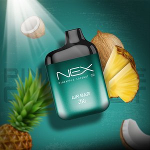 AIR BAR NEX 6500 Puffs 5% Disposable Pineapple Coconut available at Vape Hub Pakistan.