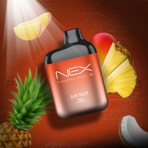 AIR BAR NEX 6500 Puffs 5% Disposable Pineapple Mango available at Vape Hub Pakistan.