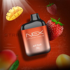 AIR BAR NEX 6500 Puffs 5% Disposable Strawberry Mango available at Vape Hub Pakistan.