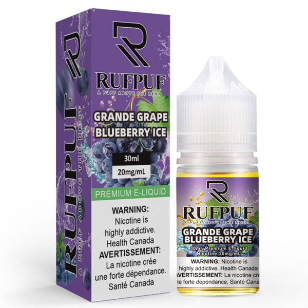 RUFPUF Grape Blueberry Ice nicotine salt available at Vape Hub Pakistan.