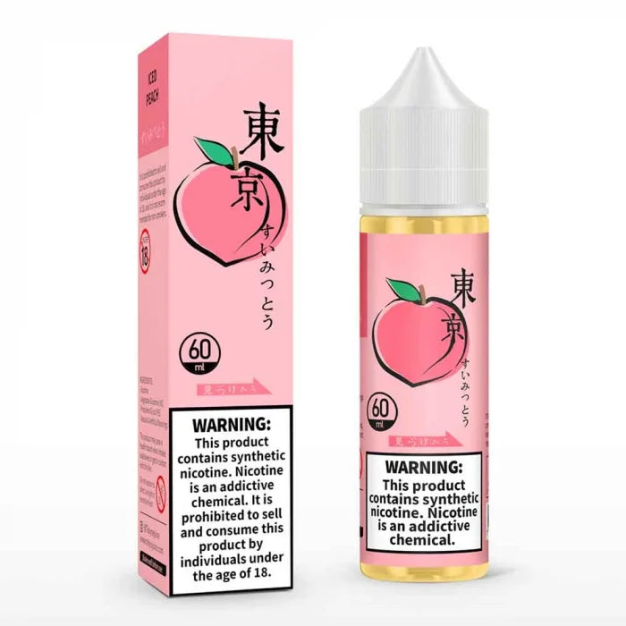 TOKYO Iced Peach 60ML available at Vape Hub Pakistan.