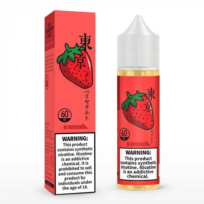 TOKYO Iced Strawberry Yakult 60ML available at Vape Hub Pakistan.