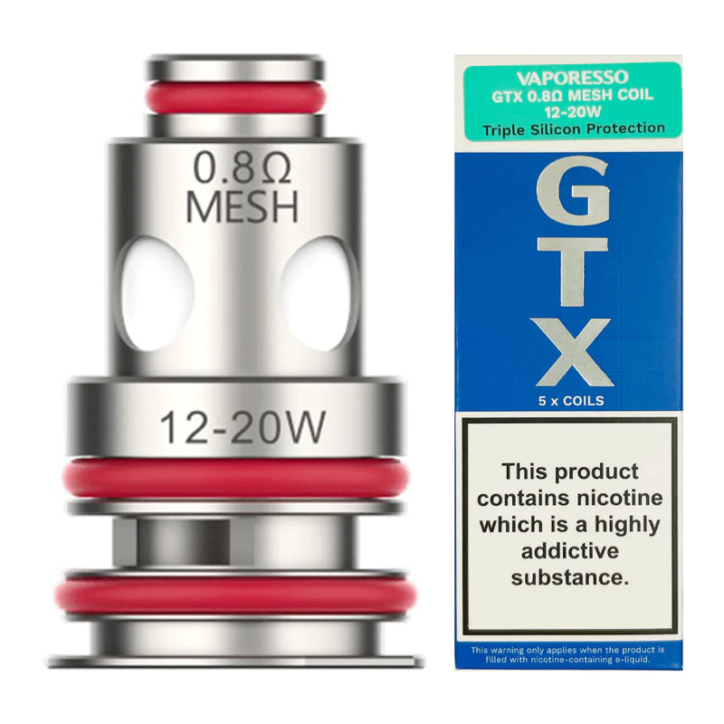 Vaporesso GTX Replacement coils 0.8 ohm available at Vape Hub Pakistan.