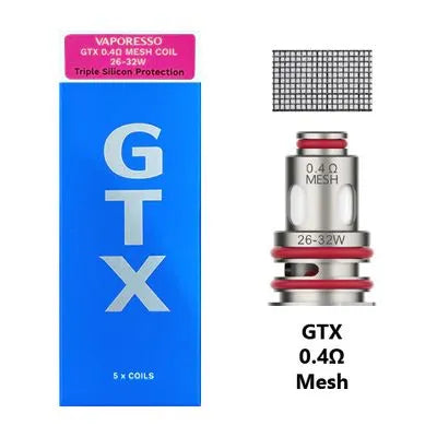 Vaporesso GTX Replacement coils 0.4 ohm available at Vape Hub Pakistan.