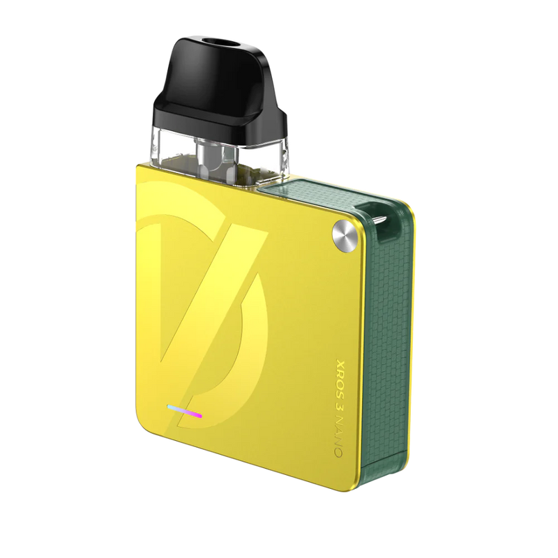 VAPORESSO XROS 3 Nano pod kit lemon yellow available at Vape Hub Pakistan.