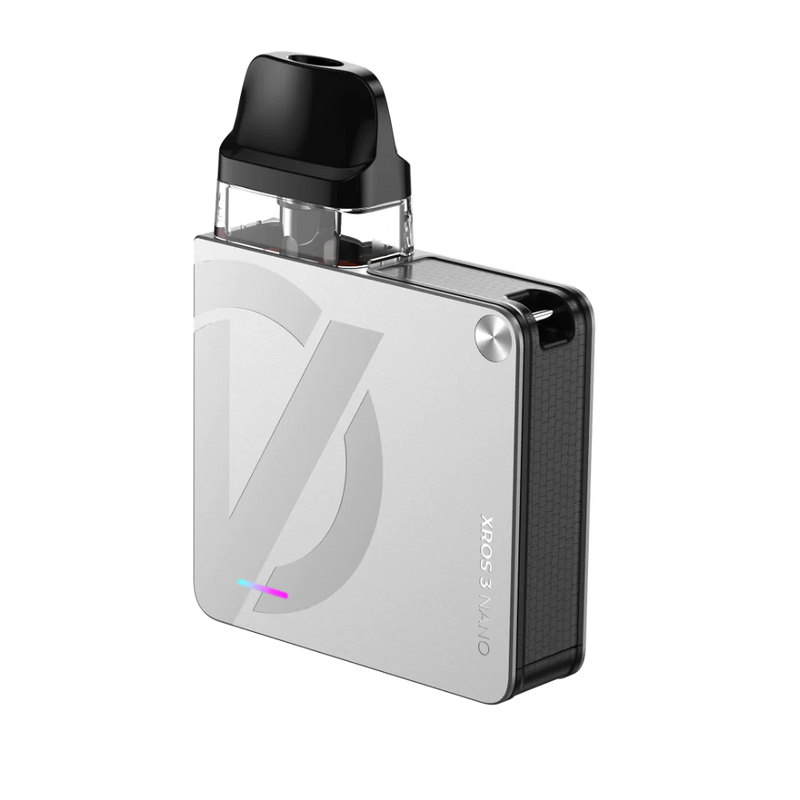 VAPORESSO XROS 3 Nano pod kit silver available at Vape Hub Pakistan.