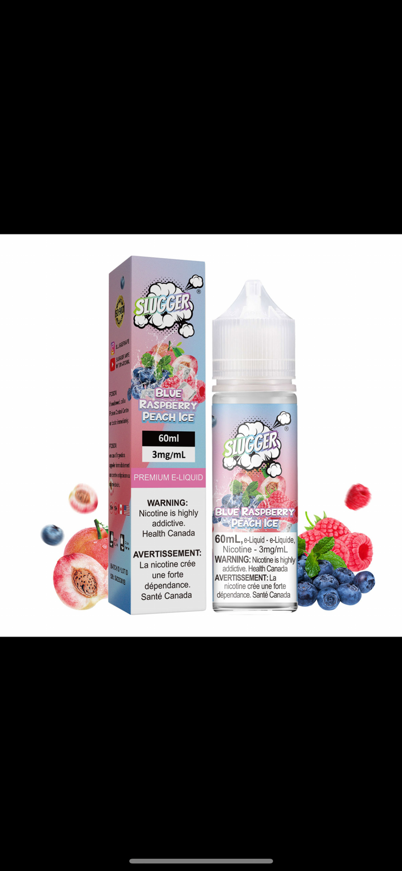 SLUGGER Blue Raspberry Peach Ice 60ml ( 3mg )