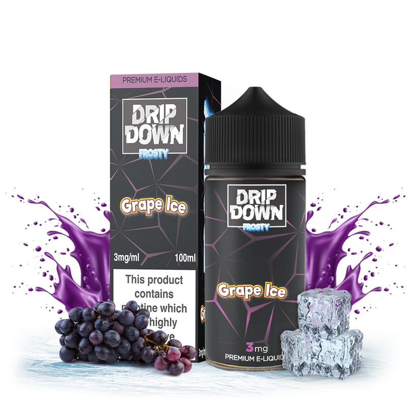 DRIP DOWN Grape Ice 100ml (0, 3 & 6mg)