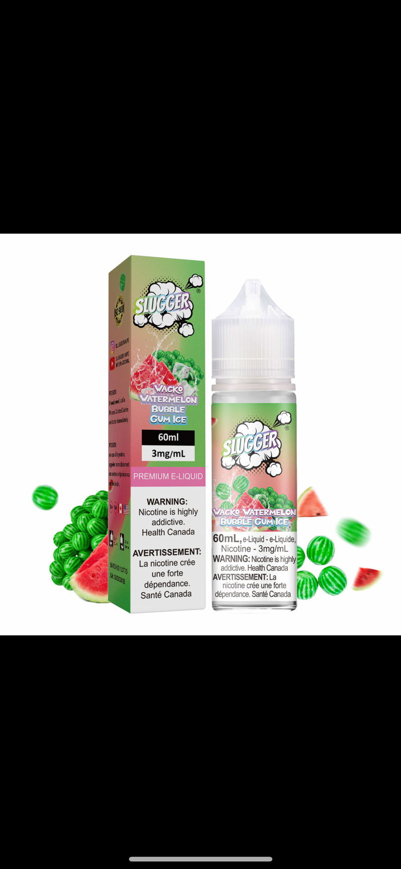 SLUGGER Wacko Watermelon Bubblegum Ice 60ml ( 3mg )