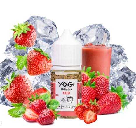 Yogi Delights Strawberry Ice Nic Salts 30ML ( 35 & 50mg )