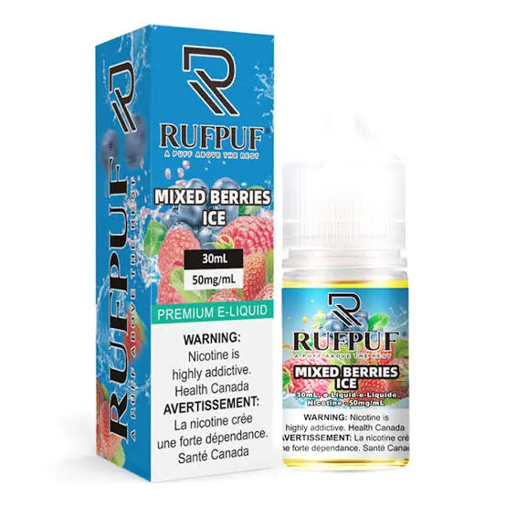 RUFPUF Mixed Berries Ice nicotine salt available at Vape Hub Pakistan.