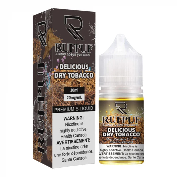 RUFPUF Delicious Dry Tobacco nicotine salt available at Vape Hub Pakistan.