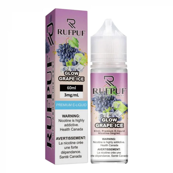 RUFPUF Glow Grape Ice 60ml available at Vape Hub Pakistan.