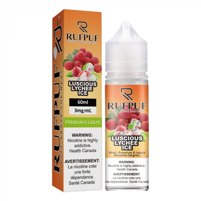 RUFPUF Luscious Lychee Ice 60ml available at Vape Hub Pakistan.