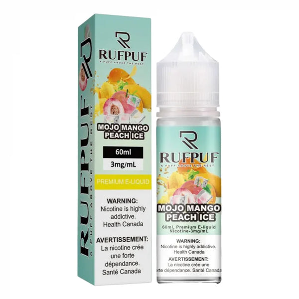 RUFPUF Mojo Mango Peach Ice available at Vape Hub Pakistan.