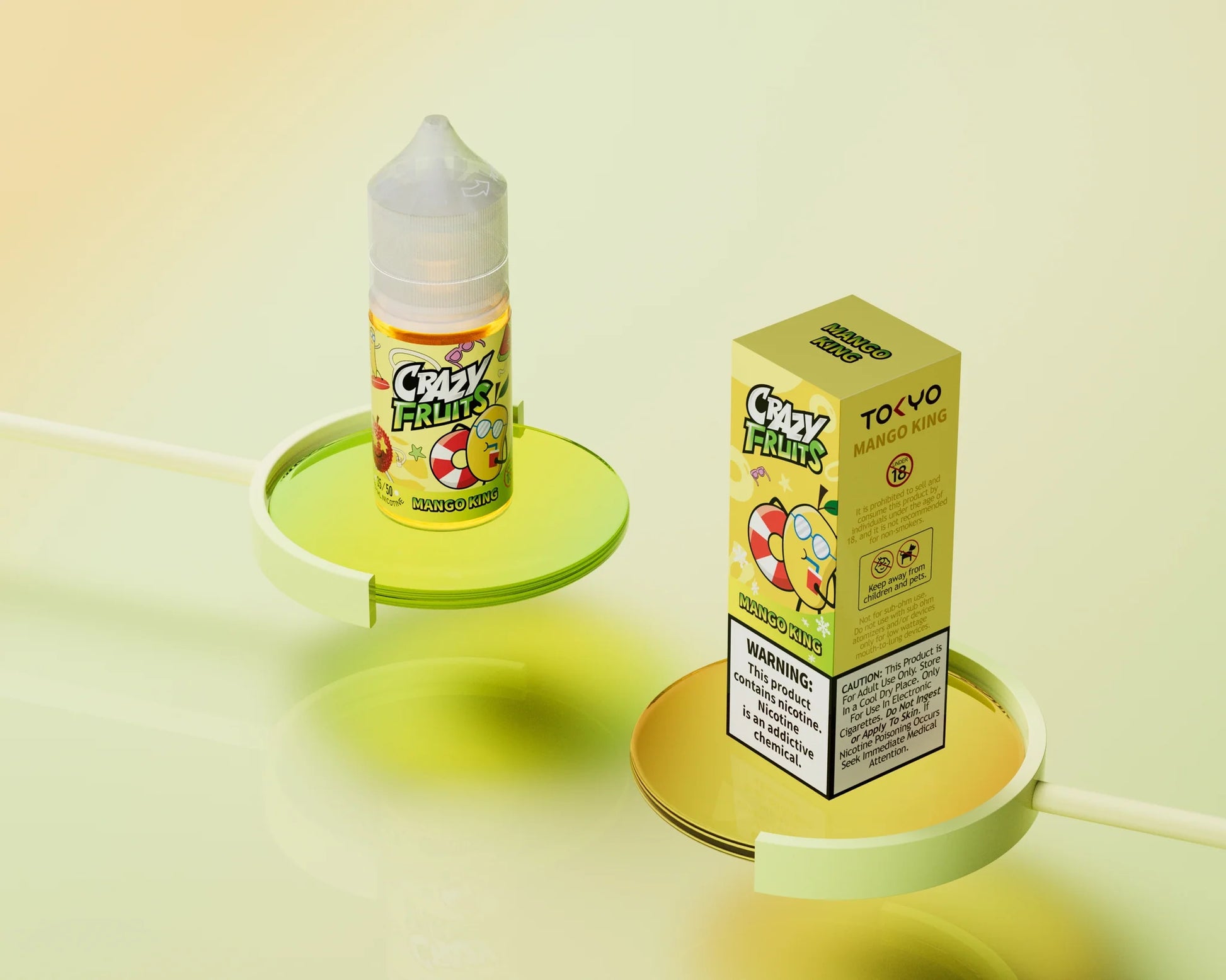 TOKYO CRAZY FRUITS SERIES Mango King 30ml nicotine salt available at Vape Hub Pakistan.