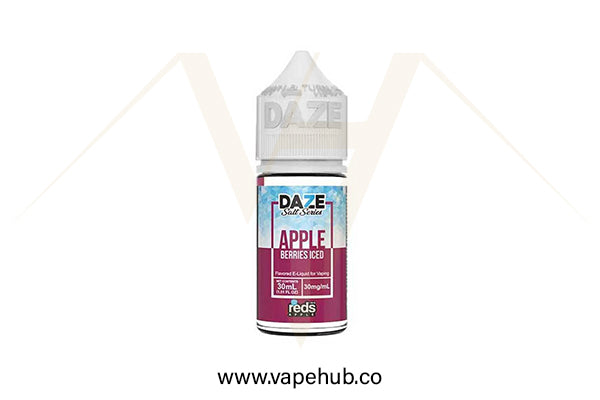 7Daze reds apple berries iced 30ml nicotine salt available at Vape Hub Pakistan.