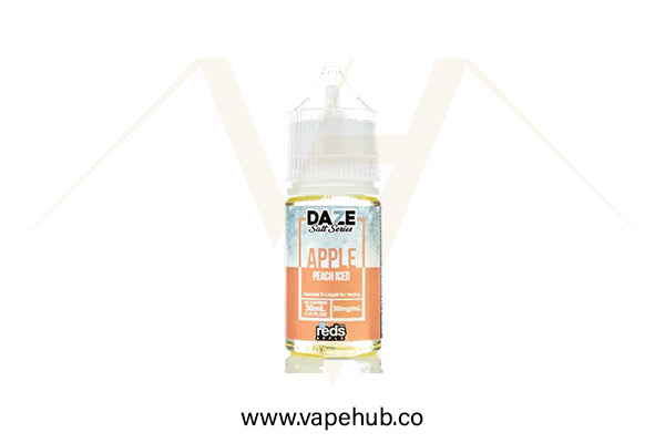 7Daze REDS Apple peach Iced 30ML nicotine salt available at Vape Hub Pakistan.