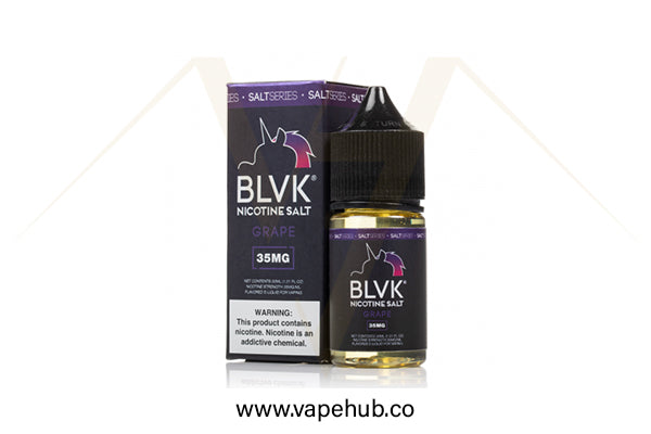 BLVK Unicorn nicotine salt Grape 30ml available at Vape Hub Pakistan.