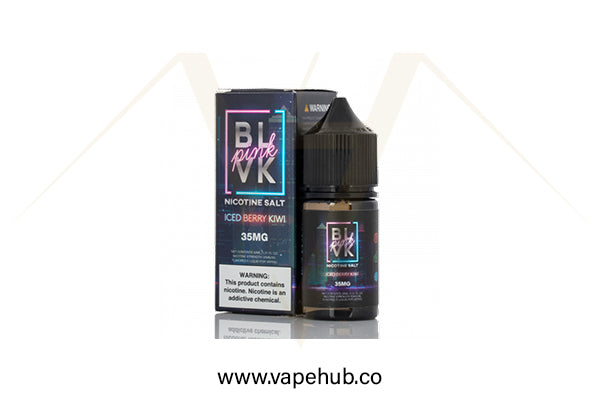 BLVK Pink Series Iced Berry Kiwi nicotine salt 30ml available at Vape Hub Pakistan.