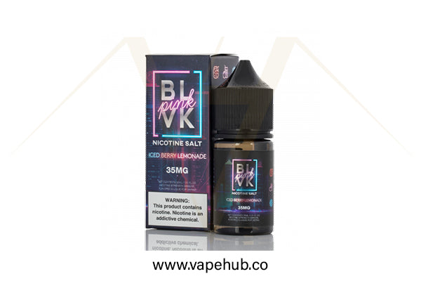 BLVK Pink Series Iced Berry Lemonade nicotine salt 30ml available at Vape Hub Pakistan.