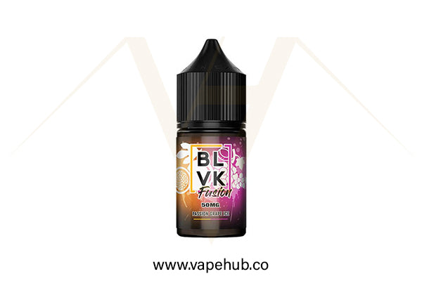 BLVK Fusion nicotine salt Passion Grape Ice 30ml available at Vape Hub Pakistan.