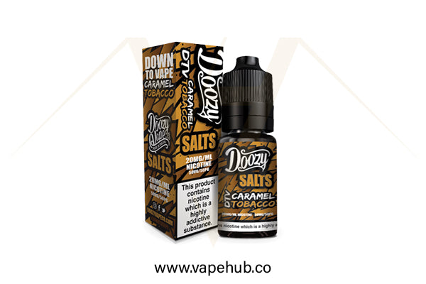 Doozy Caramel Tobacco 30ml nicotine salt available at Vape Hub Pakistan.